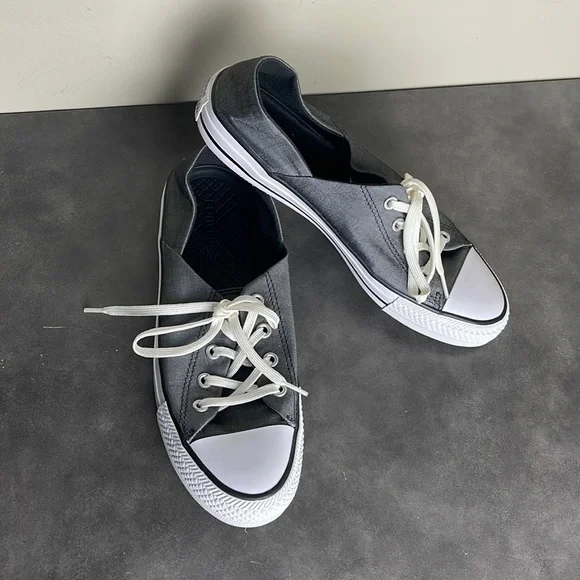 Converse All Stars in dark gray. Satin-like material, excellent condition size 8 - Picture 1 of 7